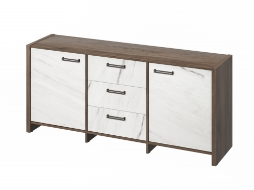 Тумба трехсекционная FB-13-01.G. Орех Пацифик Табак/Мрамор Леванто белый Тумба трехсекционная FB-13-01.G. Орех Пацифик Табак/Мрамор Леванто белый