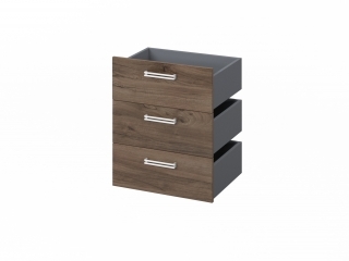 Комплект из 3 ящиков, фасады ЛДСП FI-124.D Комплект из 3 ящиков, фасады ЛДСП FI-124.D