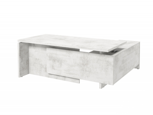 Стол с опорной тумбой FI-119L.DD (L) Хромикс белый Стол с опорной тумбой FI-119L.DD (L) Хромикс белый