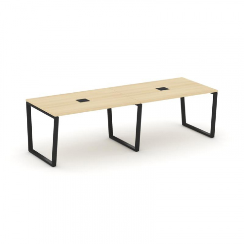 Style Project Стол переговорный SN-6T2.SPRG-011 Акация Лорка/Металл Антрацит/Заглушка Металл Антраци фото 7