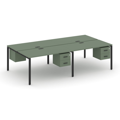 Бенч-система на 4 места с подвесными тумбами Concept CN.DRS-133 Бенч-система на 4 места с подвесными тумбами Concept CN.DRS-133