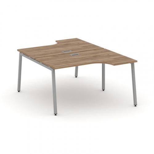 Style Project Рабочая станция эргоном. SN-4A.DRPA-011 Дуб Табак/Металл Белый 1380*1432/1992*750 фото 2