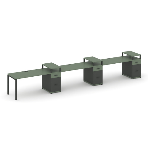 Бенч-система на 3 места с 3 опорными тумбами Concept CN.ORS-462 фото 2 Бенч-система на 3 места с 3 опорными тумбами Concept CN.ORS-462 фото 2