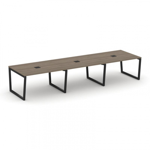 Style Project Стол переговорный SN-5T2.SPRG-054 Акация Лорка/Металл Антрацит/Заглушка Металл Антраци фото 4