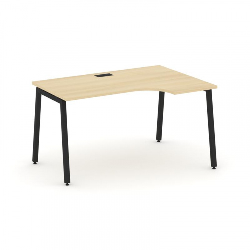 Style Project Стол рабочий эргоном. SN-4A.SPA-002(R) Дуб Табак/Металл Белый 1580*600/980*750 фото 2