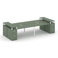 Бенч-система на 4 места с 2 опорными тумбами Concept CN.DRS-447