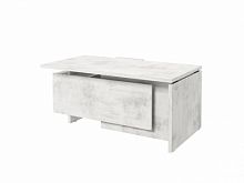 Стол с опорной тумбой FB-117R.DD Хромикс белый