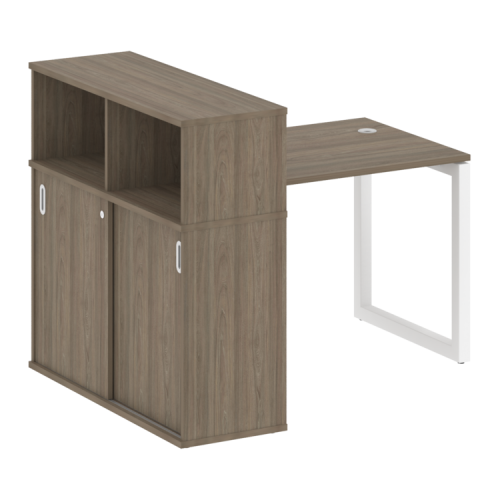Стол офисный с шкафом-купе на О-обр. м/к Metal System Quattro 50БО.РС-СШК-3.1 фото 3 Стол офисный с шкафом-купе на О-обр. м/к Metal System Quattro 50БО.РС-СШК-3.1 фото 3