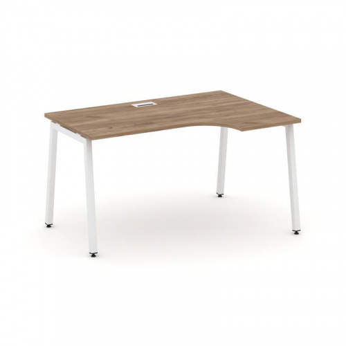Style Project Стол рабочий эргоном. SN-4A.SPA-002(R) Дуб Табак/Металл Белый 1580*600/980*750 фото 28