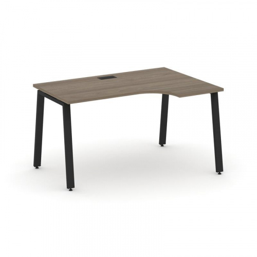 Style Project Стол рабочий эргоном. SN-6A.SPA-001(R) Вяз Благородный/Металл Антрацит 1380*600/980*75 фото 14