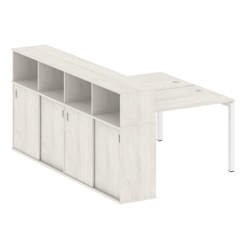 Бенч-система с шкафом-купе на П-обр. м/к Metal System Quattro 50БП.РС-СШК-4.2 фото 4