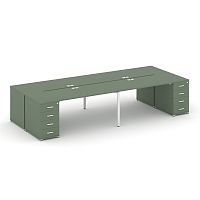 Бенч-система на 4 места с 2 опорными тумбами Concept CN.DRS-425