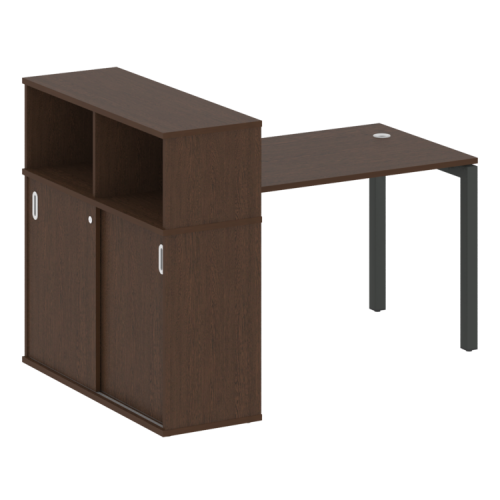Стол офисный с шкафом-купе на П-обр. м/к Metal System Quattro 50БП.РС-СШК-3.2 фото 13