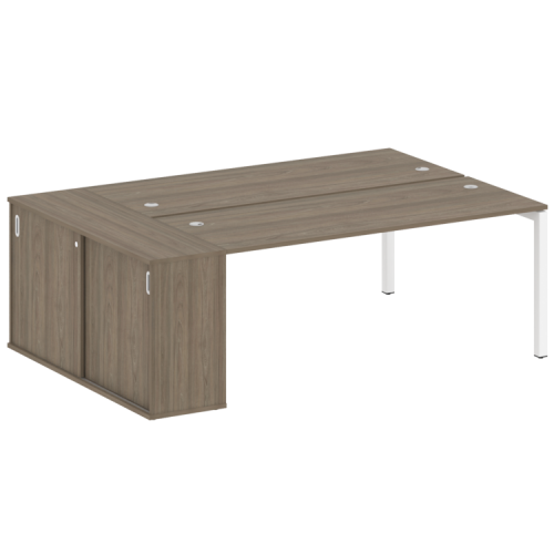 Бенч-система с шкафом-купе на П-обр. м/к Metal System Quattro 50БП.РС-СШК-1.5 фото 3