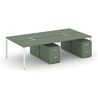 Бенч-система на 4 места с 2 опорными тумбами Concept CN.DRS-321