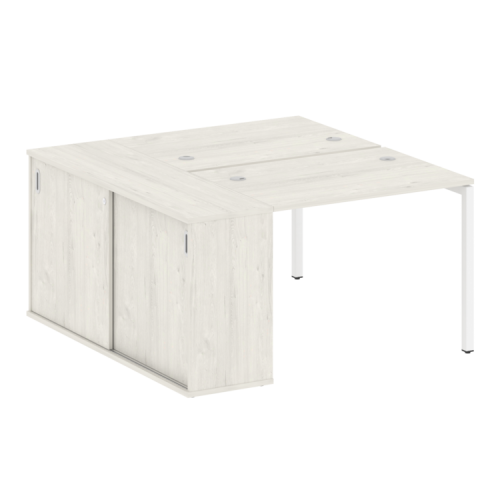 Бенч-система с шкафом-купе на П-обр. м/к Metal System Quattro 40БП.РС-СШК-1.1 фото 7