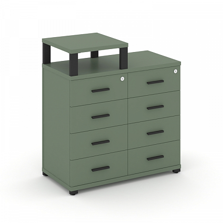 Тумба приставная c 8 ящиками и надставкой Concept CN.TSP-014 B