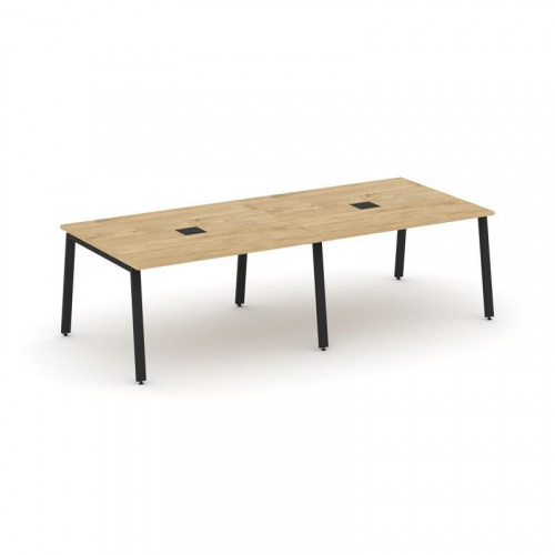 Style Project Стол переговорный SN-6A.SPRG-043 Тиквуд Светлый/Металл Антрацит 2760*1180*750 фото 5 Style Project Стол переговорный SN-6A.SPRG-043 Тиквуд Светлый/Металл Антрацит 2760*1180*750 фото 5