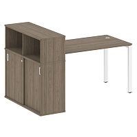 Стол письменный с шкафом-купе на П-обр. м/к Metal System БП.РС-СШК-3.3