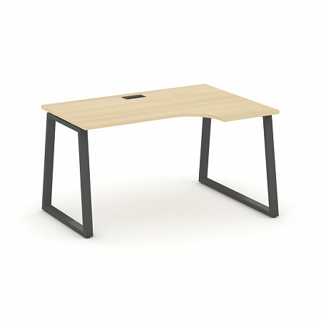 Style Project Стол рабочий эргоном. SN-6T1.SPA-001(R) Акация Лорка/Металл Антрацит/Заглушка Пластик