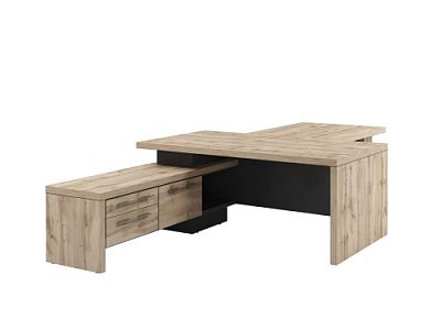 Стол руководителя с опорной тумбой Т-818.0000Л с брифингом