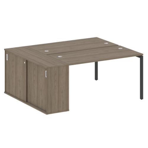 Бенч-система с шкафом-купе на П-обр. м/к Metal System Quattro 40БП.РС-СШК-1.3 Бенч-система с шкафом-купе на П-обр. м/к Metal System Quattro 40БП.РС-СШК-1.3