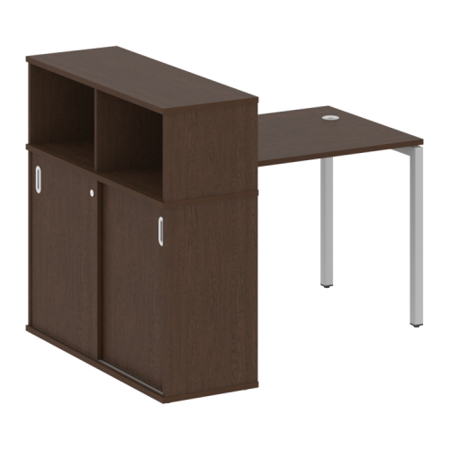 Стол офисный с шкафом-купе на П-обр. м/к Metal System Quattro 40БП.РС-СШК-3.1 фото 11