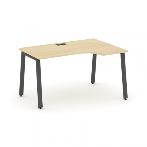 Style Project Стол рабочий эргоном. SN-6A.SPA-001(R) Вяз Благородный/Металл Антрацит 1380*600/980*75 фото 21