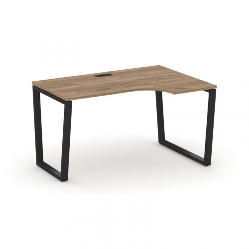 Style Project Стол рабочий эргоном. SN-6T2.SPA-011(R) Акация Лорка/Металл Антрацит/Заглушка Пластик фото 8