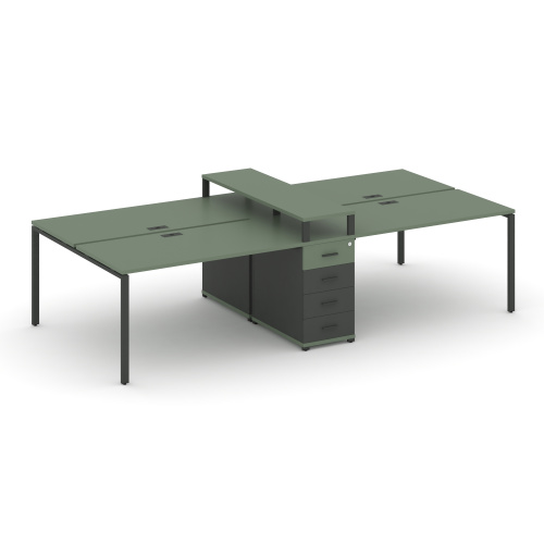 Бенч-система на 4 места с 1 опорной тумбой Concept CN.DRS-433 фото 2