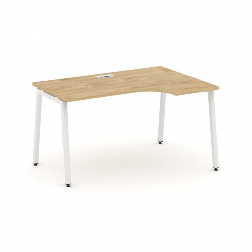Style Project Стол рабочий эргоном. SN-4A.SPA-002(R) Дуб Табак/Металл Белый 1580*600/980*750 фото 16
