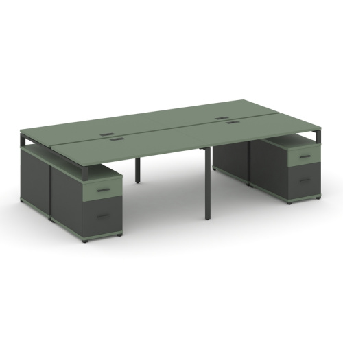 Бенч-система на 4 места с 2 опорными тумбами Concept CN.DRS-329 фото 2 Бенч-система на 4 места с 2 опорными тумбами Concept CN.DRS-329 фото 2