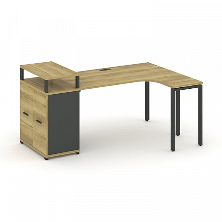 Стол эргономичный с опорным распашным шкафом Concept CN.SA-212(R)