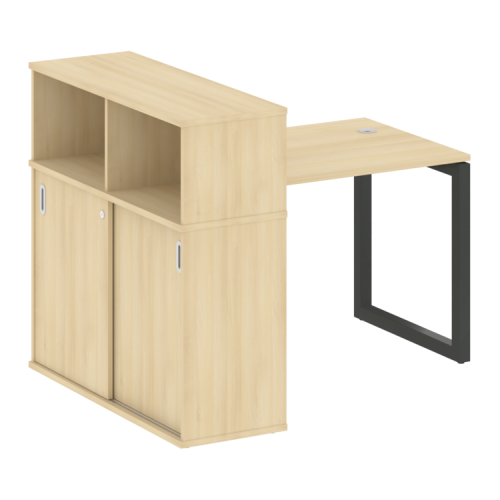 Стол офисный с шкафом-купе на О-обр. м/к Metal System Quattro 50БО.РС-СШК-3.1 фото 14 Стол офисный с шкафом-купе на О-обр. м/к Metal System Quattro 50БО.РС-СШК-3.1 фото 14