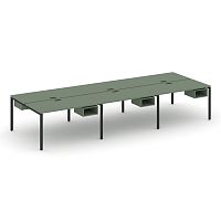 Бенч-система на 6 мест с подвесными тумбами Concept CN.DRS-142