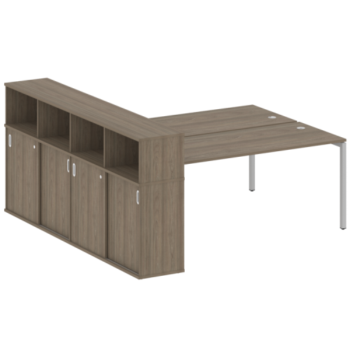 Бенч-система с шкафом-купе на П-обр. м/к Metal System Quattro 40БП.РС-СШК-4.5 фото 3 Бенч-система с шкафом-купе на П-обр. м/к Metal System Quattro 40БП.РС-СШК-4.5 фото 3