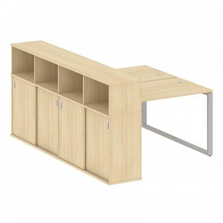 Бенч-система с шкафом-купе на О-обр. м/к Metal System БО.РС-СШК-4.2