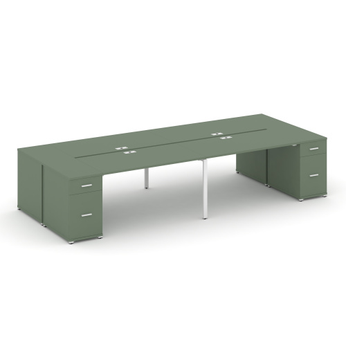 Бенч-система на 4 места с 2 опорными тумбами Concept CN.DRS-431