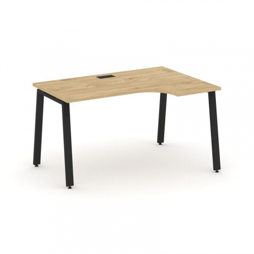 Style Project Стол рабочий эргоном. SN-6A.SPA-001(R) Вяз Благородный/Металл Антрацит 1380*600/980*75 фото 9