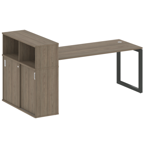 Стол офисный с шкафом-купе на О-обр. м/к Metal System Quattro 50БО.РС-СШК-3.5 Стол офисный с шкафом-купе на О-обр. м/к Metal System Quattro 50БО.РС-СШК-3.5