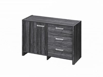 Тумба двухсекционная FI-12-01.D. Древесина Графит