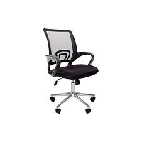 Кресло офисное Chairman 696 Black (Хром) (Сетка/Ткань)