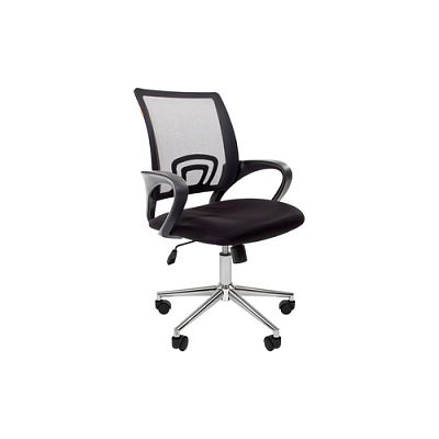 Кресло офисное Chairman 696 Black (Хром) (Сетка/Ткань)