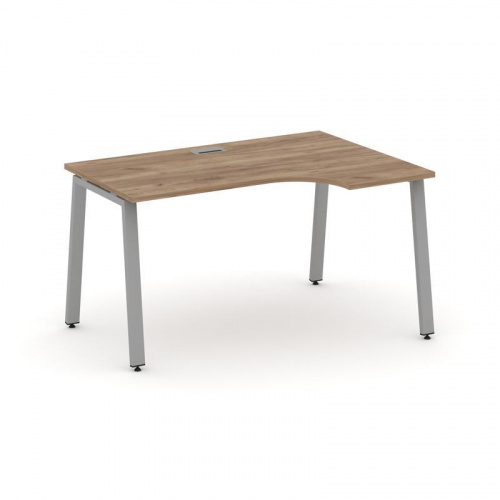 Style Project Стол рабочий эргоном. SN-6A.SPA-001(R) Вяз Благородный/Металл Антрацит 1380*600/980*75 фото 3