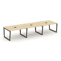 Style Project Стол переговорный SN-5T2.SPRG-054 Акация Лорка/Металл Антрацит/Заглушка Металл Антраци