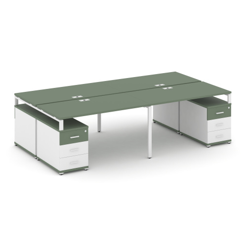 Бенч-система на 4 места с 2 опорными тумбами Concept CN.DRS-325 фото 5