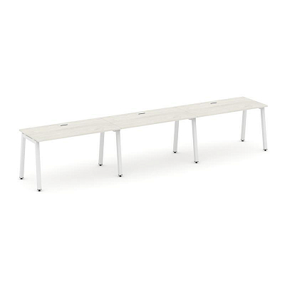 Style Project Рабочая станция 1 сторон. SN-5A.ORS-044 Дуб Наварра/Металл Белый 4740*700*750