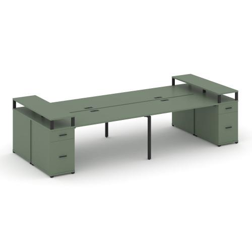 Бенч-система на 4 места с 2 опорными тумбами Concept CN.DRS-447 Бенч-система на 4 места с 2 опорными тумбами Concept CN.DRS-447