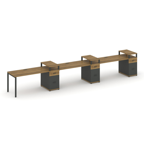 Бенч-система на 3 места с 3 опорными тумбами Concept CN.ORS-462 Бенч-система на 3 места с 3 опорными тумбами Concept CN.ORS-462