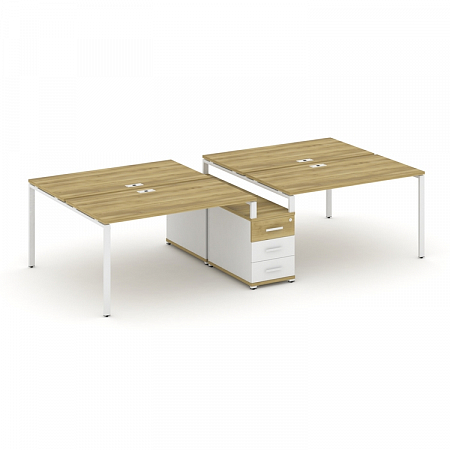 Бенч-система на 4 места с опорной тумбой Concept CN.DRS-311